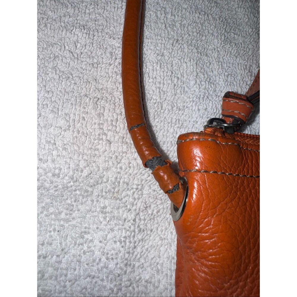 Tignanello Orange Gen Leather Small Crossbody Bag - Picture 6 of 11